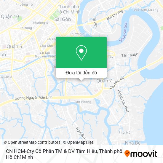 Bản đồ CN HCM-Cty Cổ Phần TM & DV Tâm Hiếu