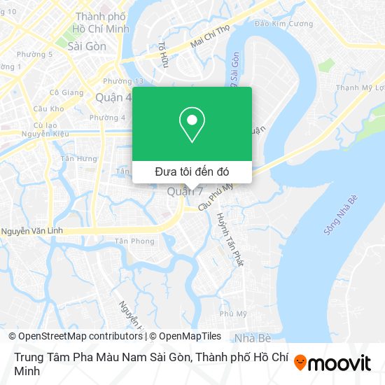 Bản đồ Trung Tâm Pha Màu Nam Sài Gòn