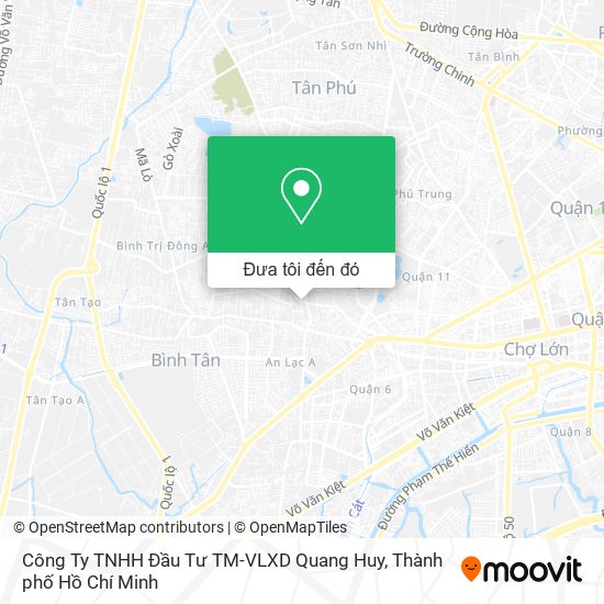Bản đồ Công Ty TNHH Đầu Tư TM-VLXD Quang Huy