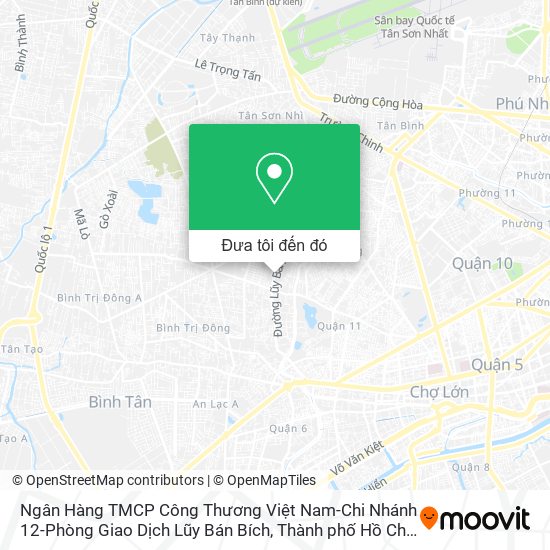 Bản đồ Ngân Hàng TMCP Công Thương Việt Nam-Chi Nhánh 12-Phòng Giao Dịch Lũy Bán Bích