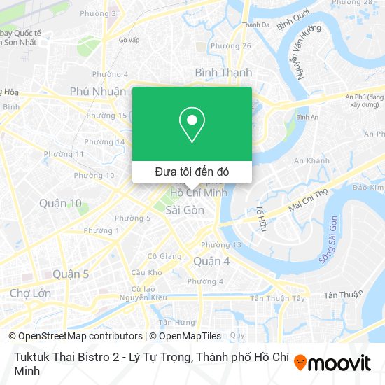 Bản đồ Tuktuk Thai Bistro 2 - Lý Tự Trọng