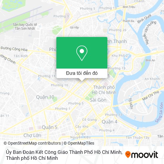 Bản đồ Ủy Ban Đoàn Kết Công Giáo Thành Phố Hồ Chí Minh