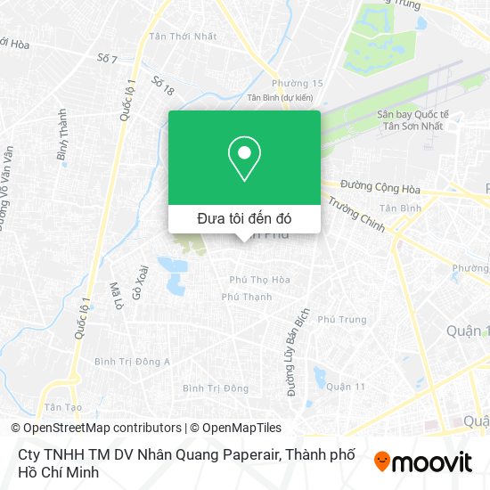 Bản đồ Cty TNHH TM DV Nhân Quang Paperair