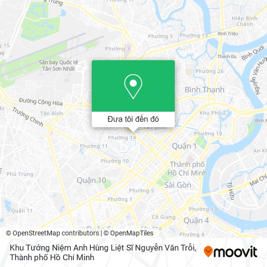 Bản đồ Khu Tưởng Niệm Anh Hùng Liệt Sĩ Nguyễn Văn Trỗi