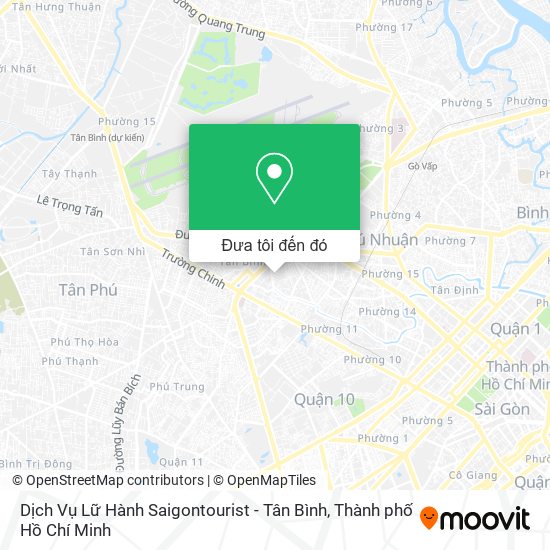 Bản đồ Dịch Vụ Lữ Hành Saigontourist - Tân Bình