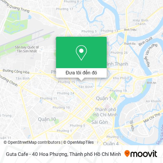Bản đồ Guta Cafe - 40 Hoa Phượng