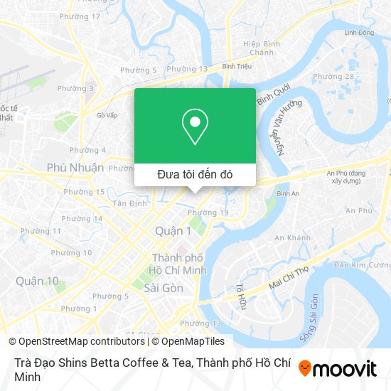 Bản đồ Trà Đạo Shins Betta Coffee & Tea