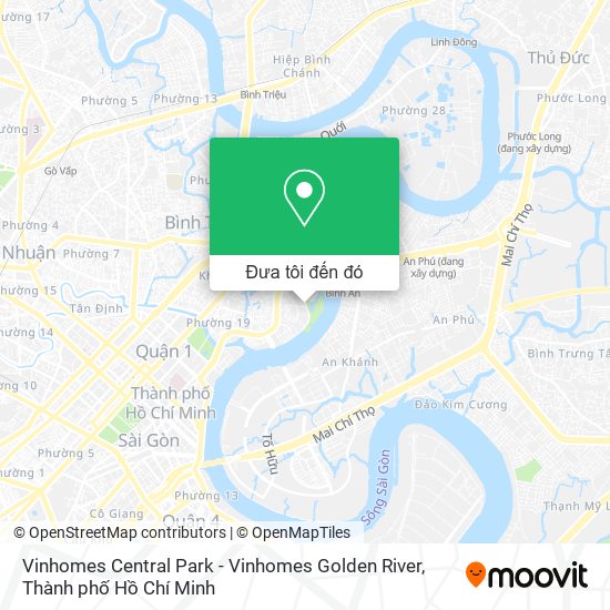Bản đồ Vinhomes Central Park - Vinhomes Golden River