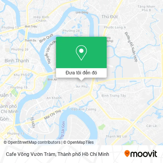 Bản đồ Cafe Võng Vườn Tràm