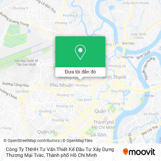 Bản đồ Công Ty TNHH Tư Vấn Thiết Kế Đầu Tư Xây Dựng Thương Mại Tvàc