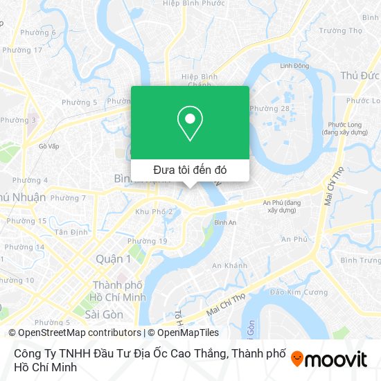 Bản đồ Công Ty TNHH Đầu Tư Địa Ốc Cao Thắng