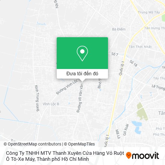 Bản đồ Công Ty TNHH MTV Thanh Xuyên Cửa Hàng Vỏ Ruột Ô Tô-Xe Máy