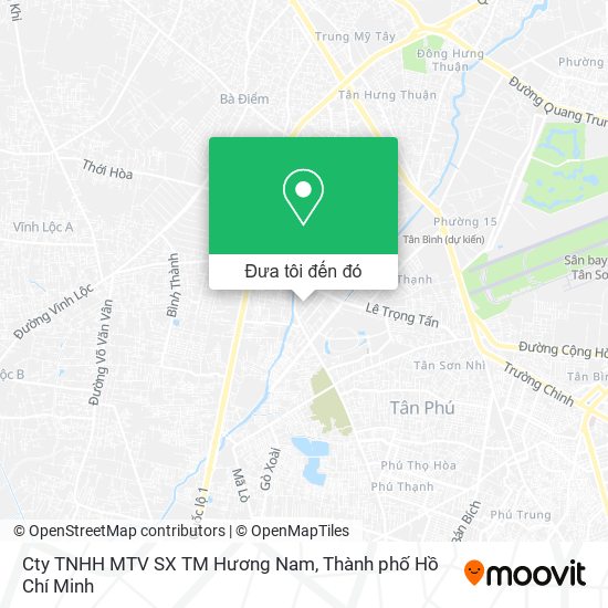 Bản đồ Cty TNHH MTV SX TM Hương Nam