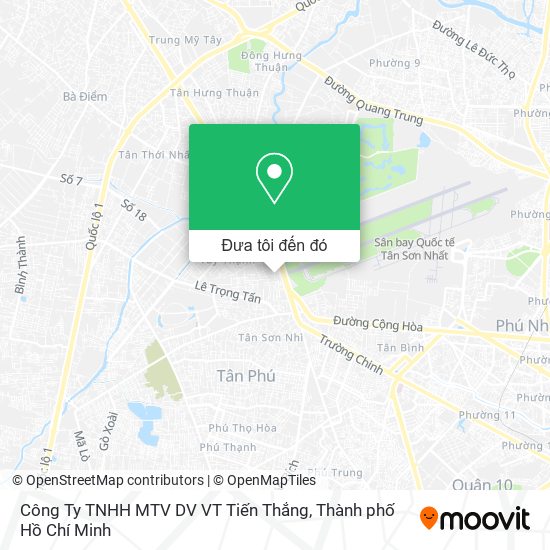 Bản đồ Công Ty TNHH MTV DV VT Tiến Thắng