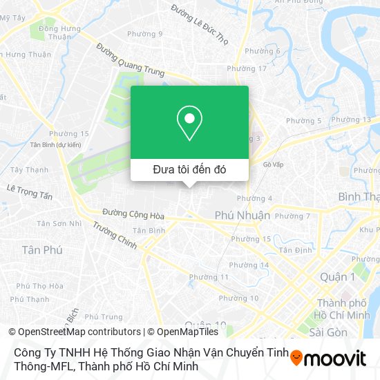 Bản đồ Công Ty TNHH Hệ Thống Giao Nhận Vận Chuyển Tinh Thông-MFL
