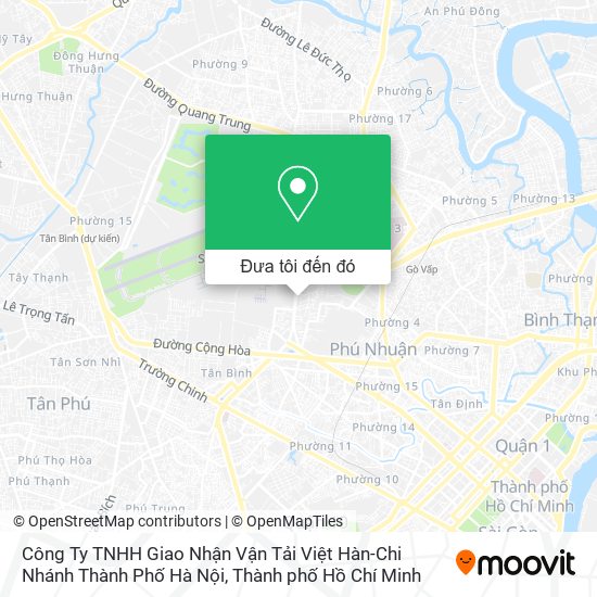 Bản đồ Công Ty TNHH Giao Nhận Vận Tải Việt Hàn-Chi Nhánh Thành Phố Hà Nội