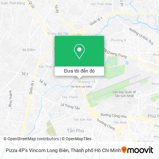 Bản đồ Pizza 4P's Vincom Long Biên