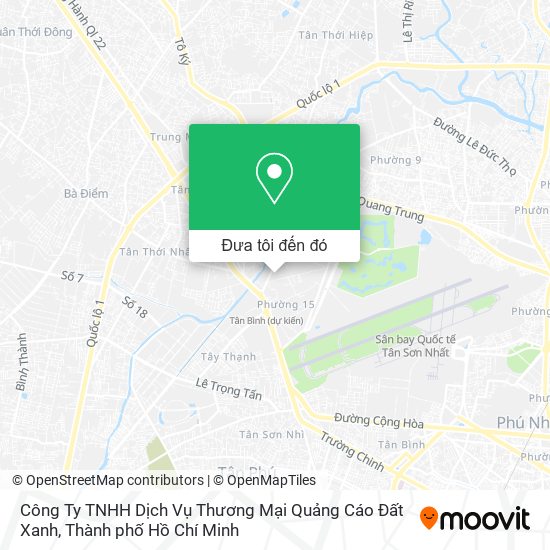 Bản đồ Công Ty TNHH Dịch Vụ Thương Mại Quảng Cáo Đất Xanh