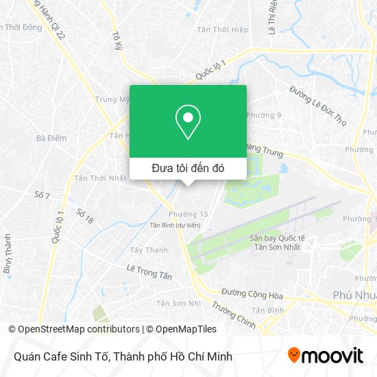 Bản đồ Quán Cafe Sinh Tố