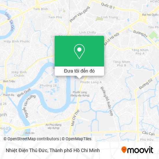 Bản đồ Nhiệt Điện Thủ Đức