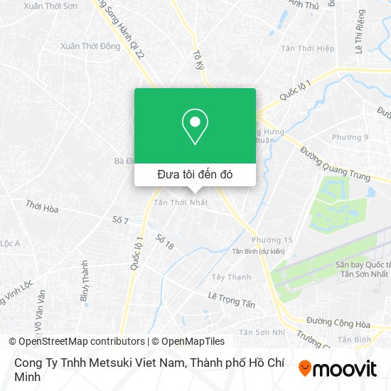 Bản đồ Cong Ty Tnhh Metsuki Viet Nam