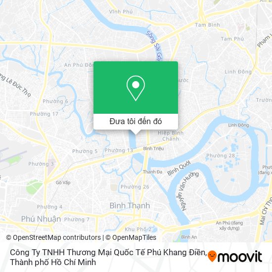 Bản đồ Công Ty TNHH Thương Mại Quốc Tế Phú Khang Điền