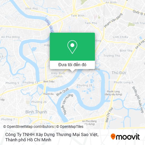 Bản đồ Công Ty TNHH Xây Dựng Thương Mại Sao Việt