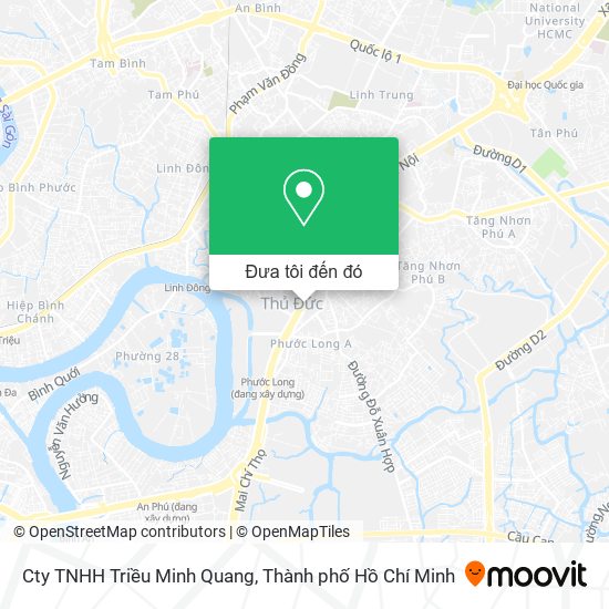 Bản đồ Cty TNHH Triều Minh Quang