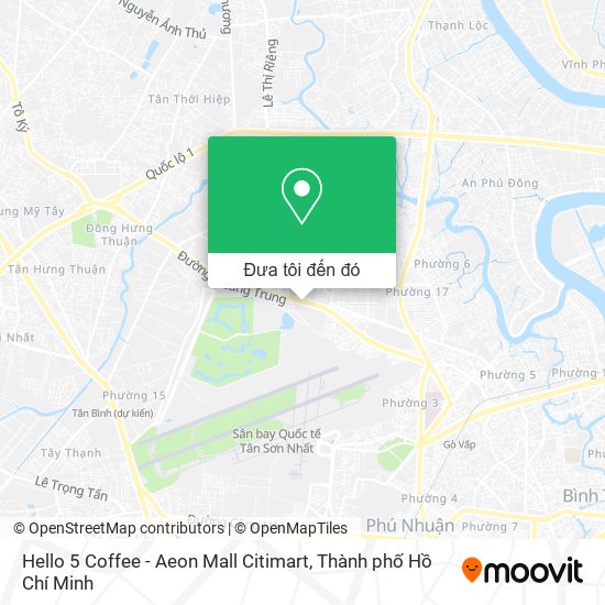 Bản đồ Hello 5 Coffee - Aeon Mall Citimart