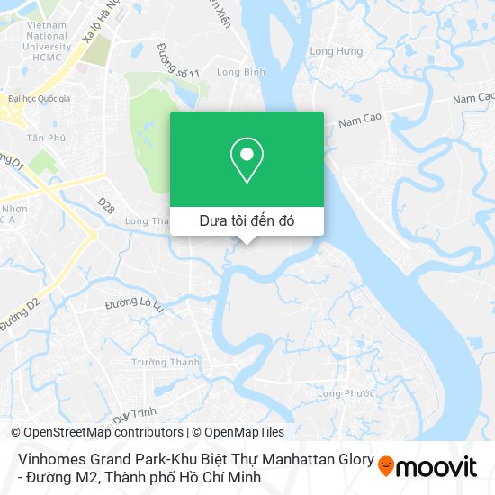 Bản đồ Vinhomes Grand Park-Khu Biệt Thự Manhattan Glory - Đường M2
