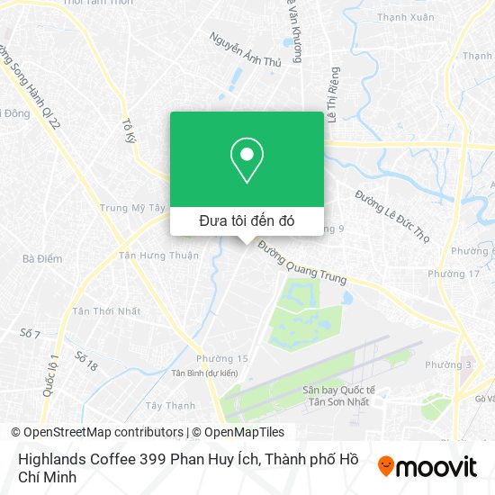 Bản đồ Highlands Coffee 399 Phan Huy Ích