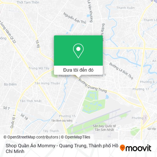 Bản đồ Shop Quần Áo Mommy - Quang Trung