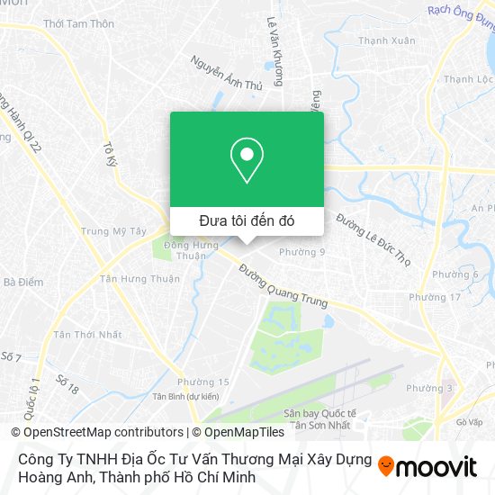 Bản đồ Công Ty TNHH Địa Ốc Tư Vấn Thương Mại Xây Dựng Hoàng Anh