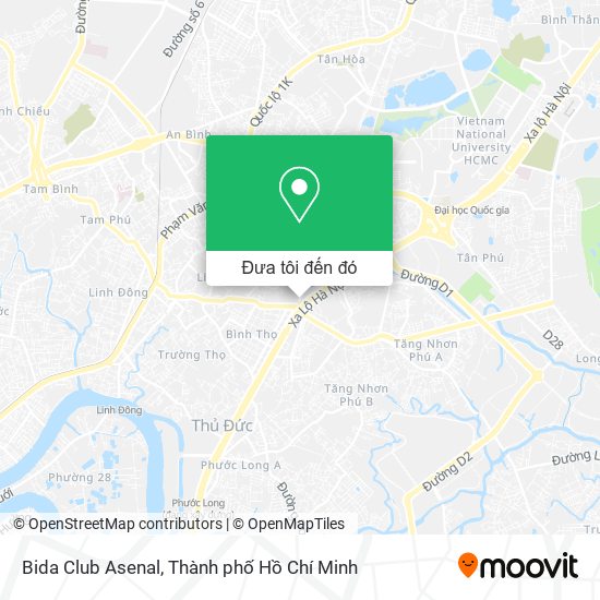 Bản đồ Bida Club Asenal