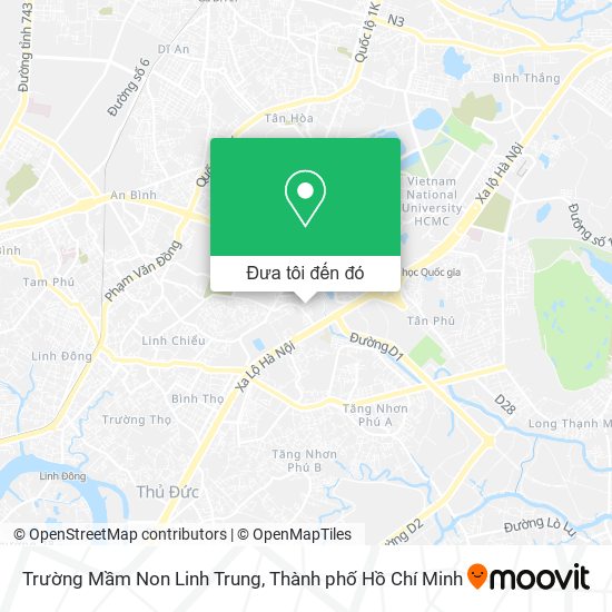 Bản đồ Trường Mầm Non Linh Trung