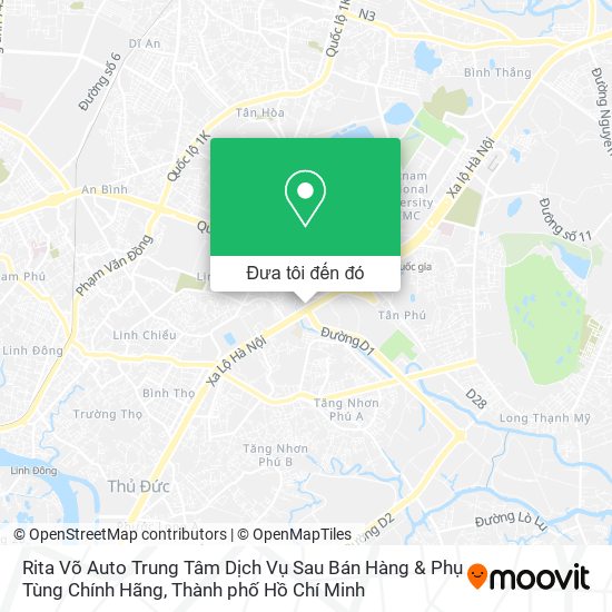 Bản đồ Rita Võ Auto Trung Tâm Dịch Vụ Sau Bán Hàng & Phụ Tùng Chính Hãng