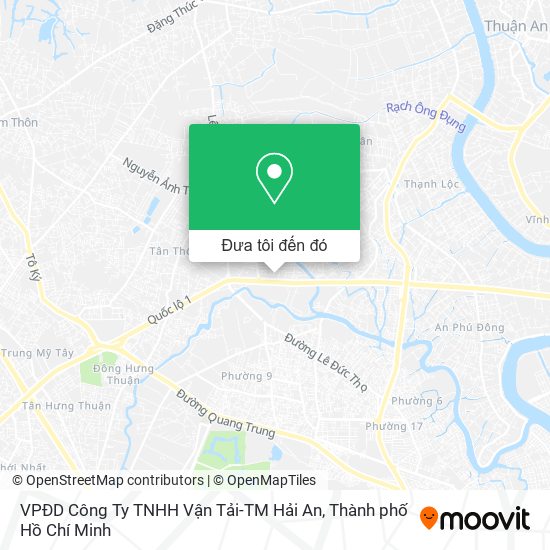 Bản đồ VPĐD Công Ty TNHH Vận Tải-TM Hải An