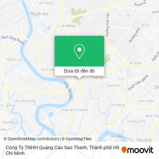 Bản đồ Công Ty TNHH Quảng Cáo Sao Thanh