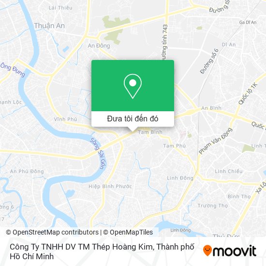 Bản đồ Công Ty TNHH DV TM Thép Hoàng Kim