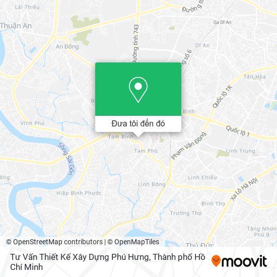 Bản đồ Tư Vấn Thiết Kế Xây Dựng Phú Hưng
