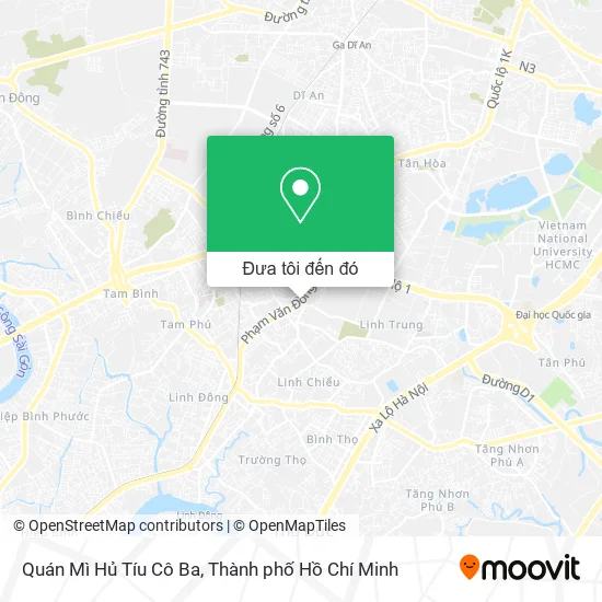 Bản đồ Quán Mì Hủ Tíu Cô Ba