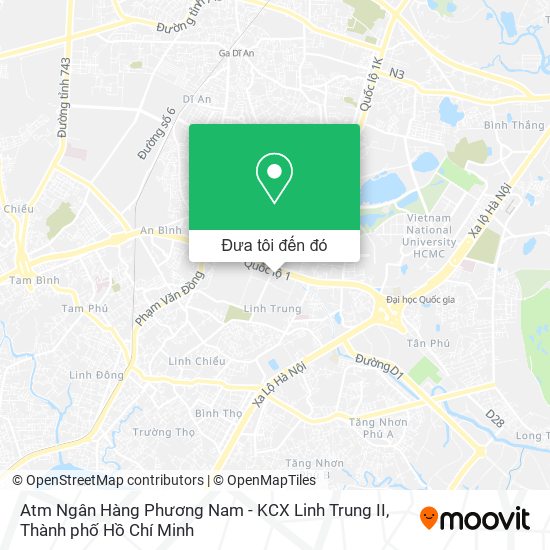 Bản đồ Atm Ngân Hàng Phương Nam - KCX Linh Trung II