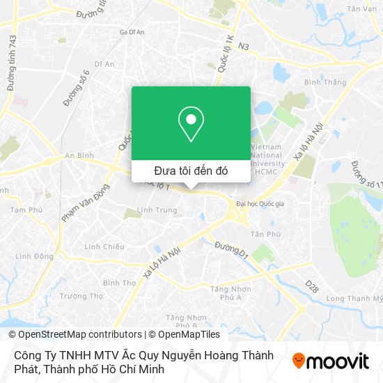 Bản đồ Công Ty TNHH MTV Ắc Quy Nguyễn Hoàng Thành Phát
