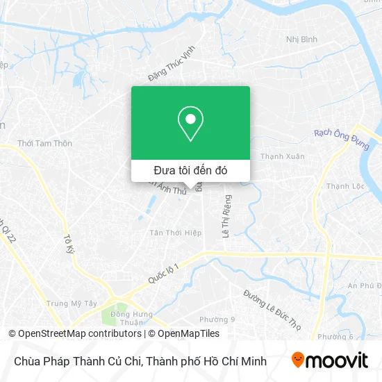 Bản đồ Chùa Pháp Thành Củ Chi