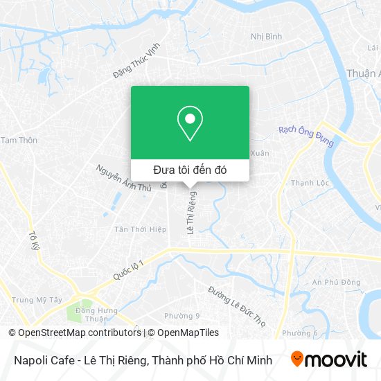 Bản đồ Napoli Cafe - Lê Thị Riêng