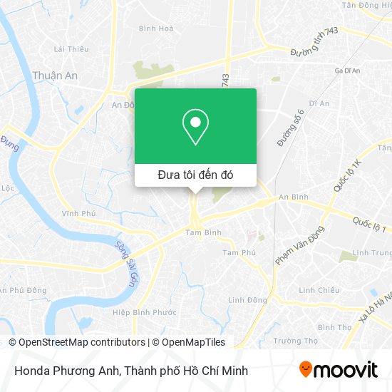 Bản đồ Honda Phương Anh
