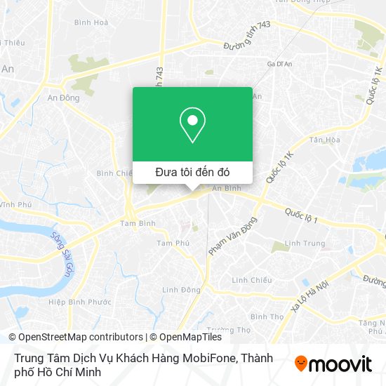 Bản đồ Trung Tâm Dịch Vụ Khách Hàng MobiFone