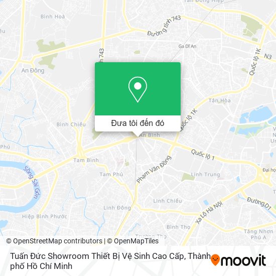 Bản đồ Tuấn Đức Showroom Thiết Bị Vệ Sinh Cao Cấp