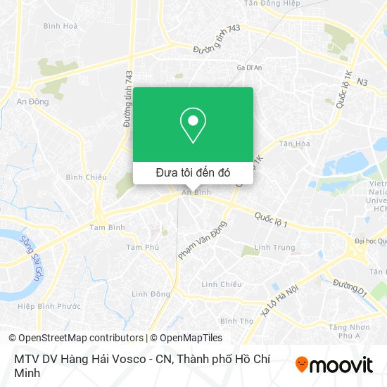 Bản đồ MTV DV Hàng Hải Vosco - CN