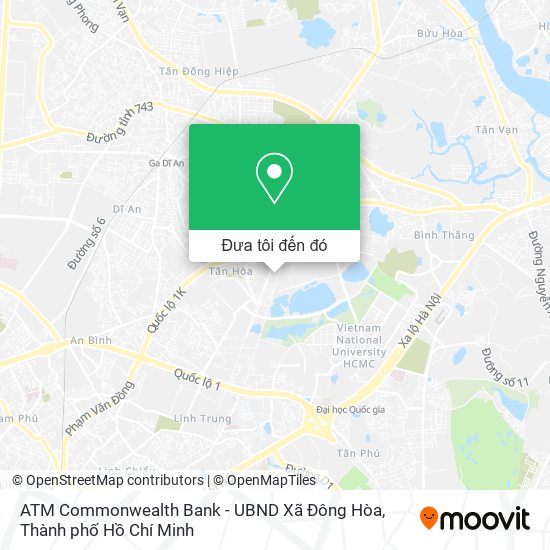 Bản đồ ATM Commonwealth Bank - UBND Xã Đông Hòa